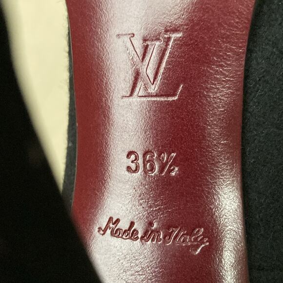 Louis Vuitton Black Wool Felt Beaded Bow Pumps Size 36.5 or 6.5 - Picture 10 of 15